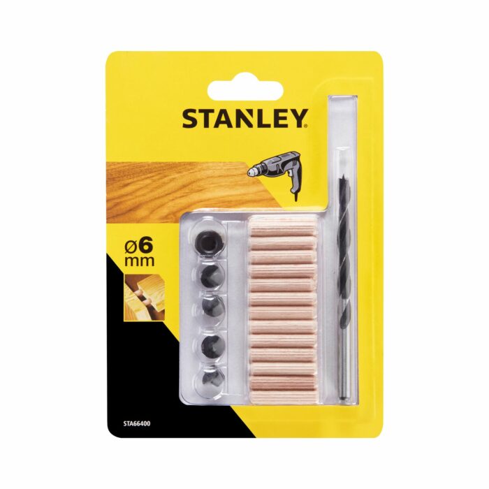 20 espigas Stanley con marcadores, tope de profundidad y broca 6mm