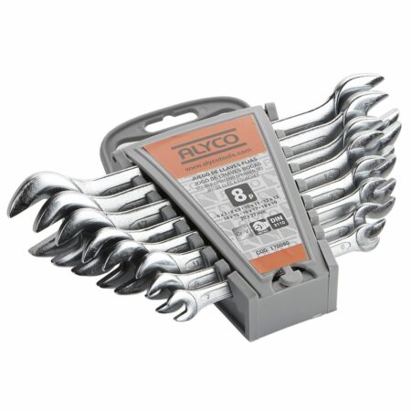 Juego Alyco Orange 170080 de 8 llaves fijas en soporte plástico