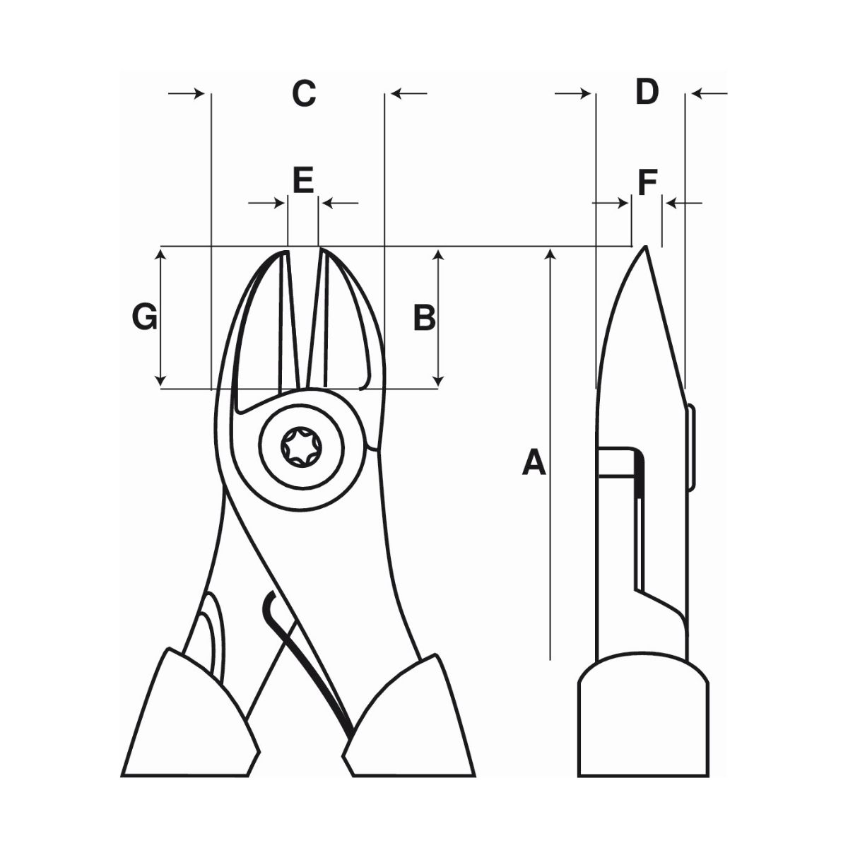 Cabeza de corte diagonal Bahco 2101G-180