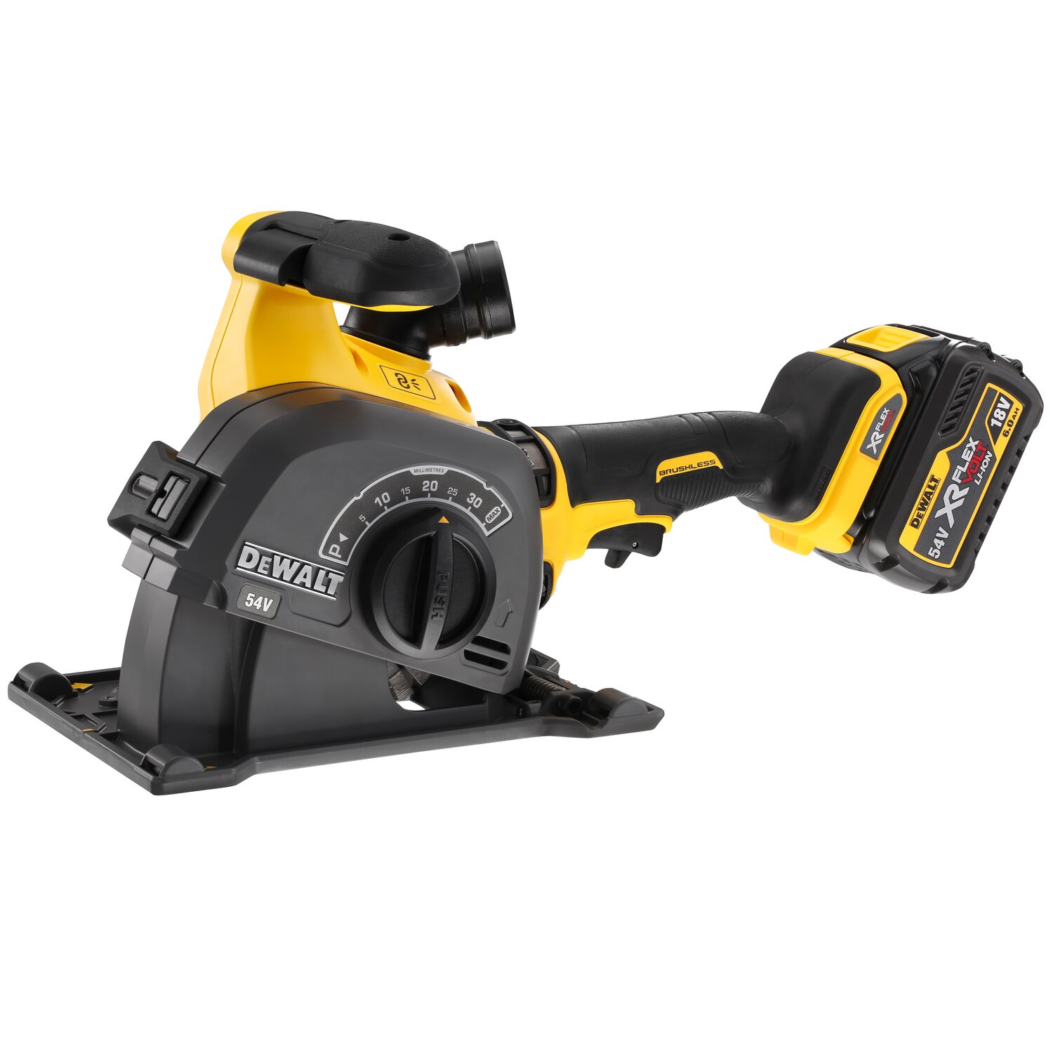 Rozadora DeWalt DCG200T2-QW con discos diamantados y profundidad de corte de 32 mm