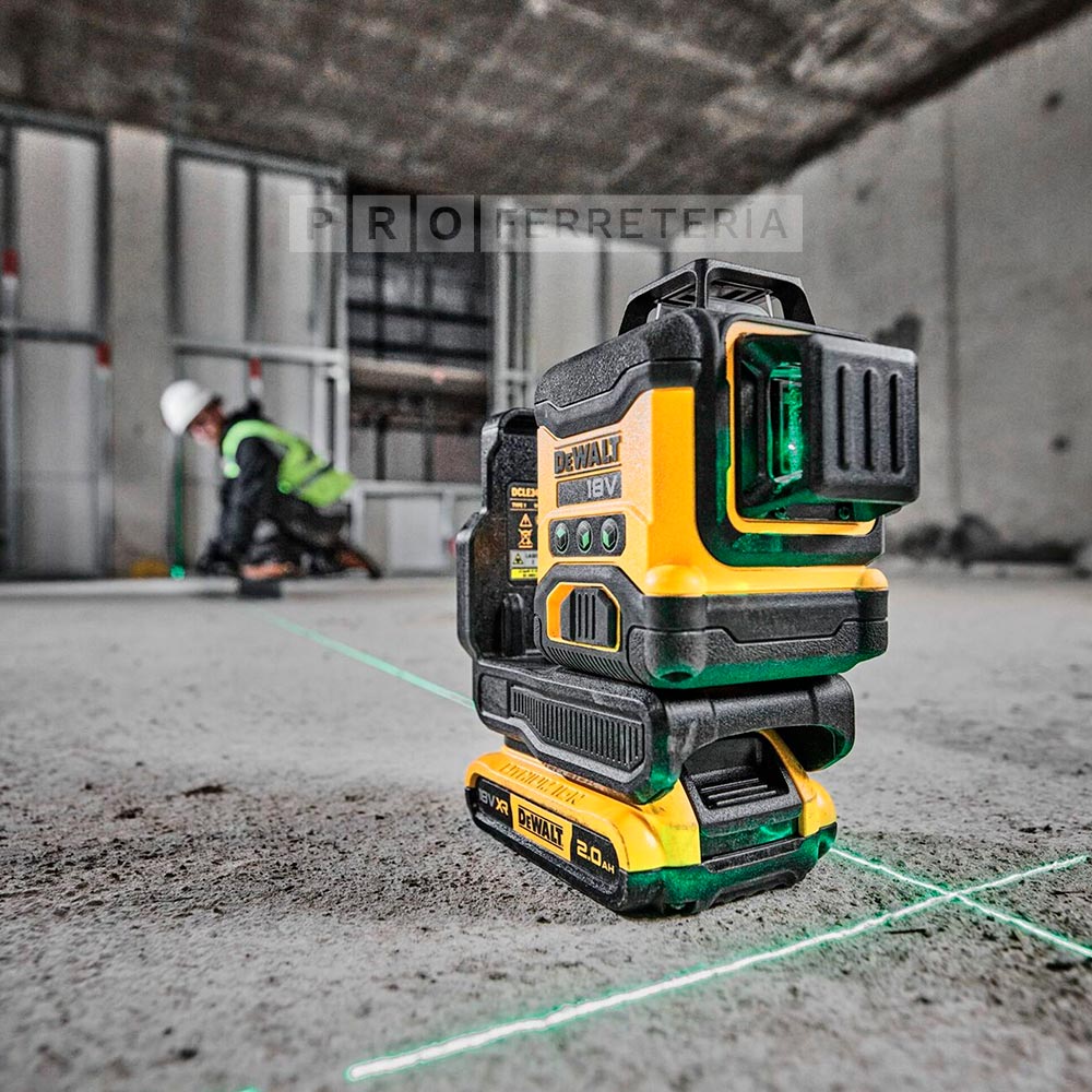 Dewalt DW089CG-XJ Nivel laser autonivelante tres lineas verde » Pro  Ferretería