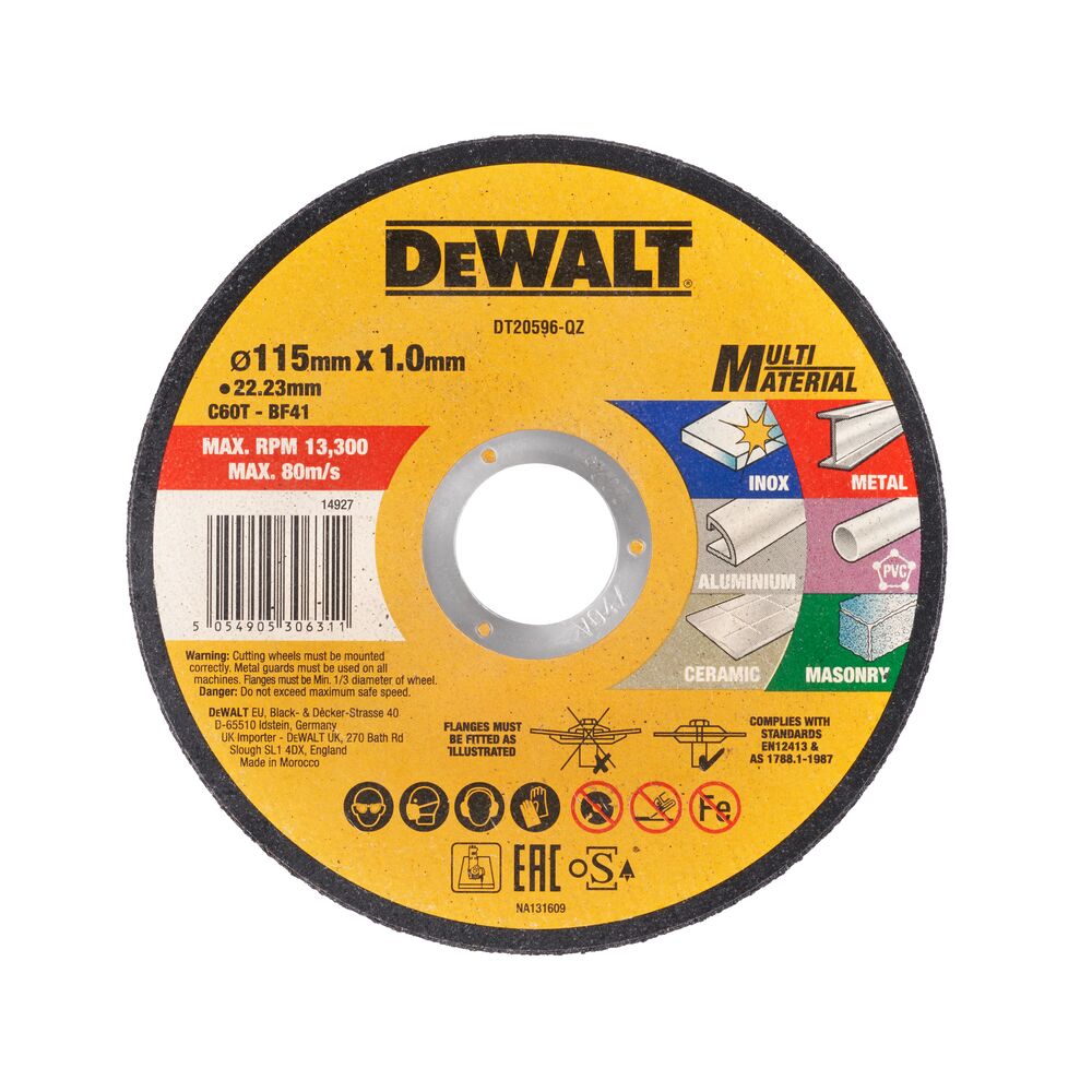 Dewalt DT20596 disco Multi-Material 115mm » Pro Ferretería