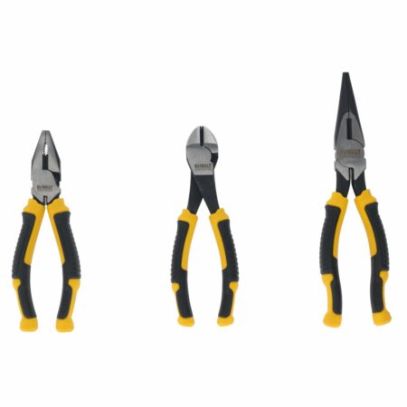 Dewalt DWHT82813-0 Set de 3 Alicates con Universal 160 mm, Corte Diagonal 160 mm y Boca Larga 200 mm