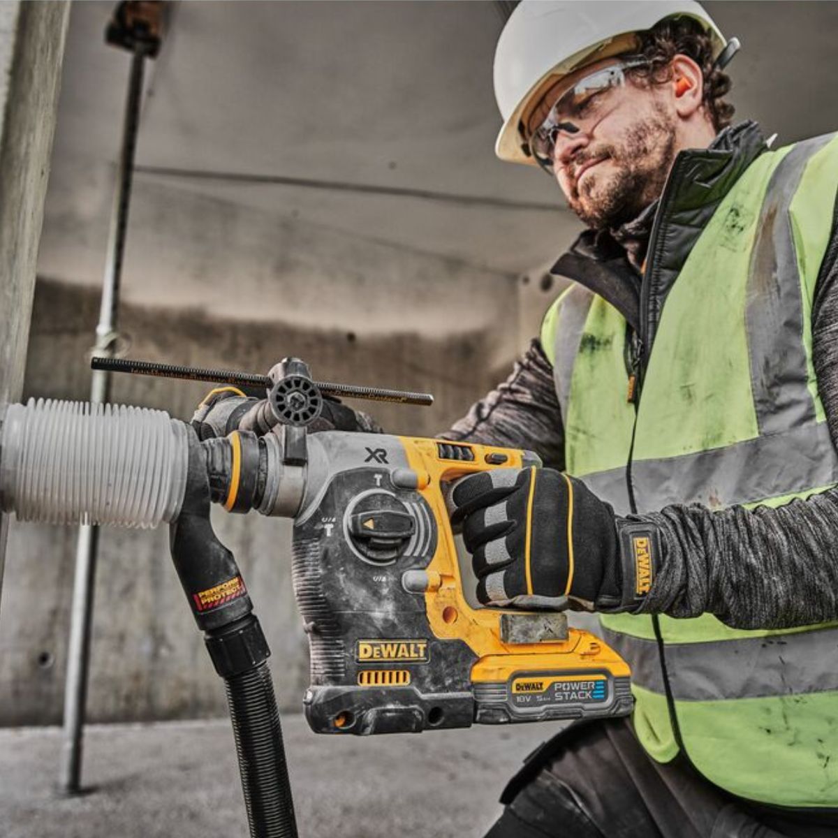 Kit herramientas Dewalt XR 18V martillo DCH273 y amoladora DCG405 + 2 baterías 5Ah + TSTAK - Imagen 6