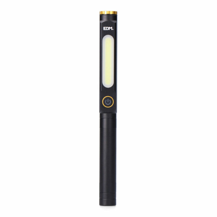 Linterna de trabajo recargable EDM 36112 con LED COB y Spot