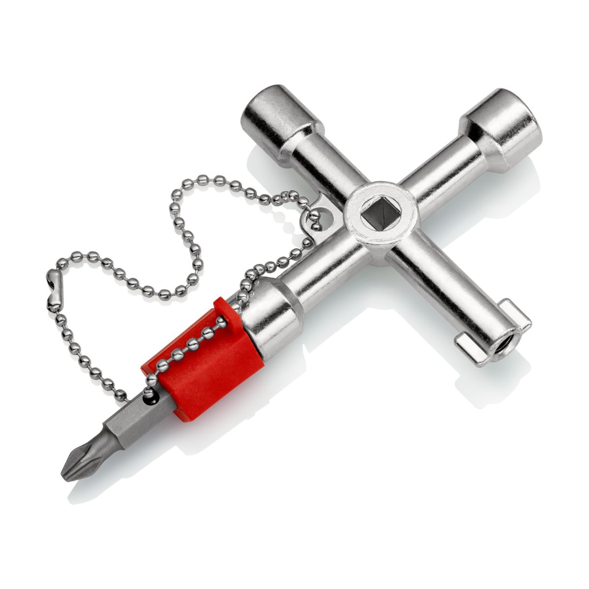 Llave Knipex 00 11 03 con adaptador de 1/4 y cadena de seguridad
