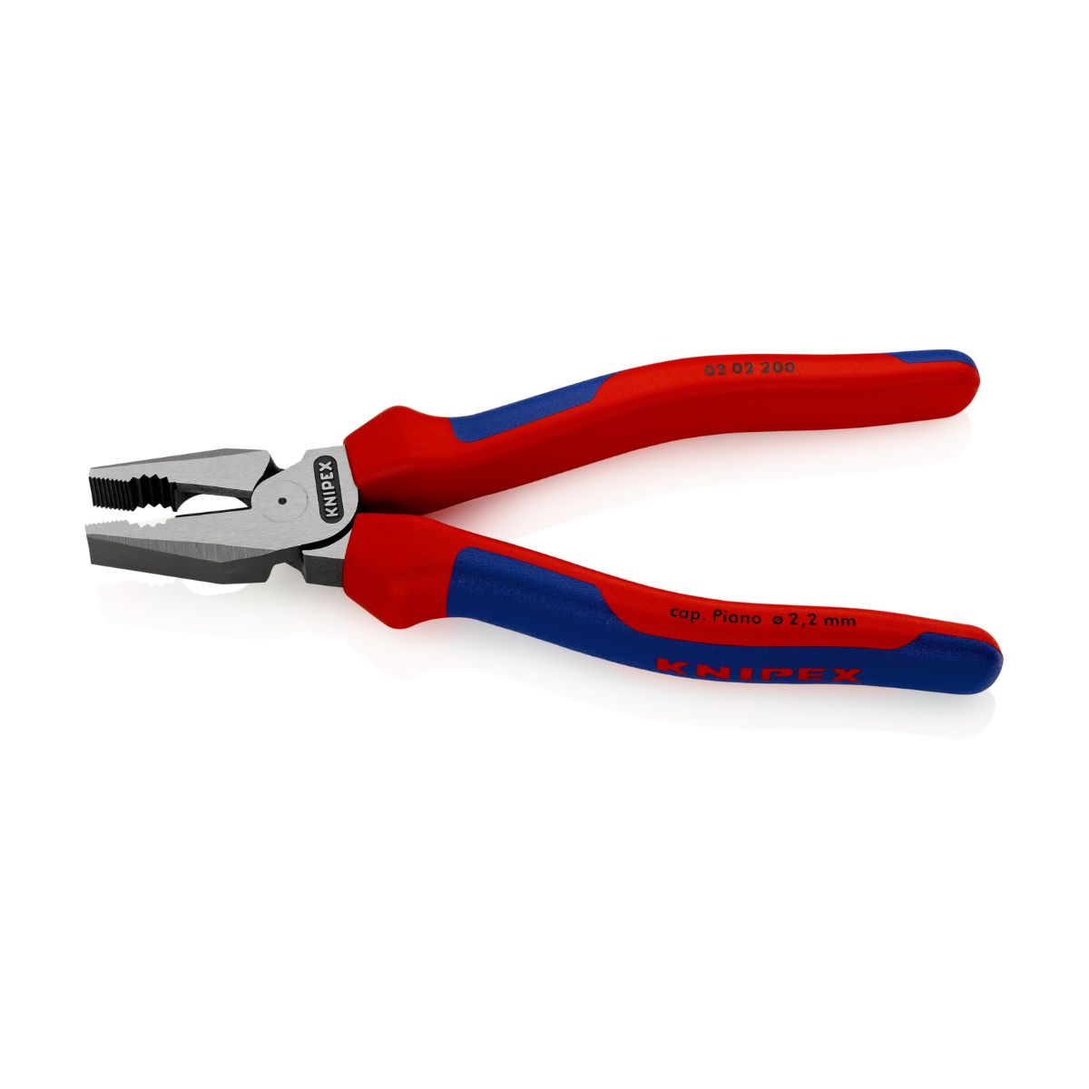 Knipex 02 02 200 alicate universal de fuerza con mangos bicomponentes de 200 mm