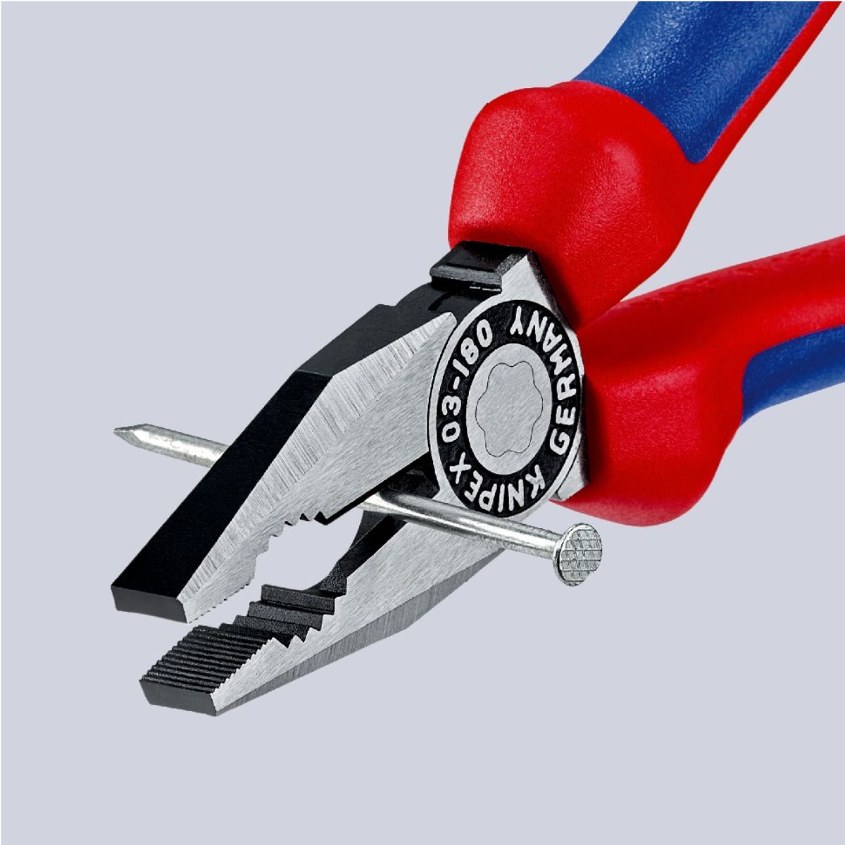 Alicate Knipex 03 02 160 con cabeza pulida y fundas multicomponentes