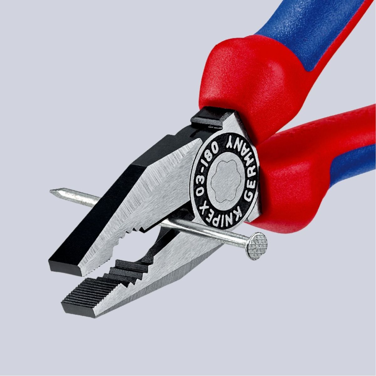 Alicate Knipex 03 02 200 con cabeza pulida y fundas multicomponentes