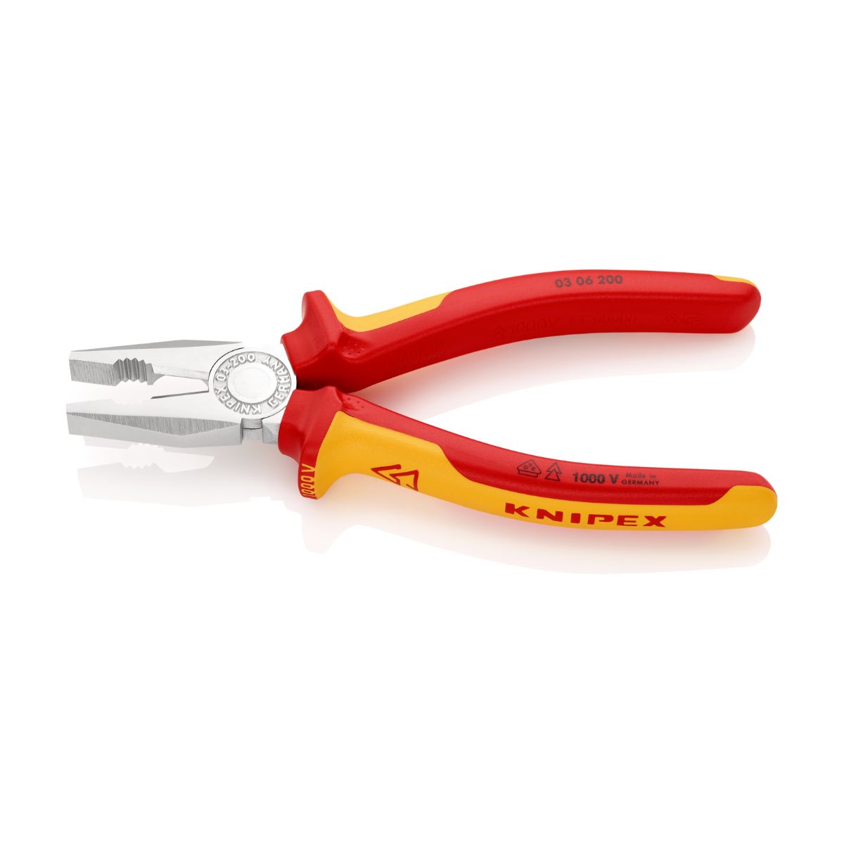 Knipex 03 06 200 alicate universal aislado VDE 1000 V de 200 mm