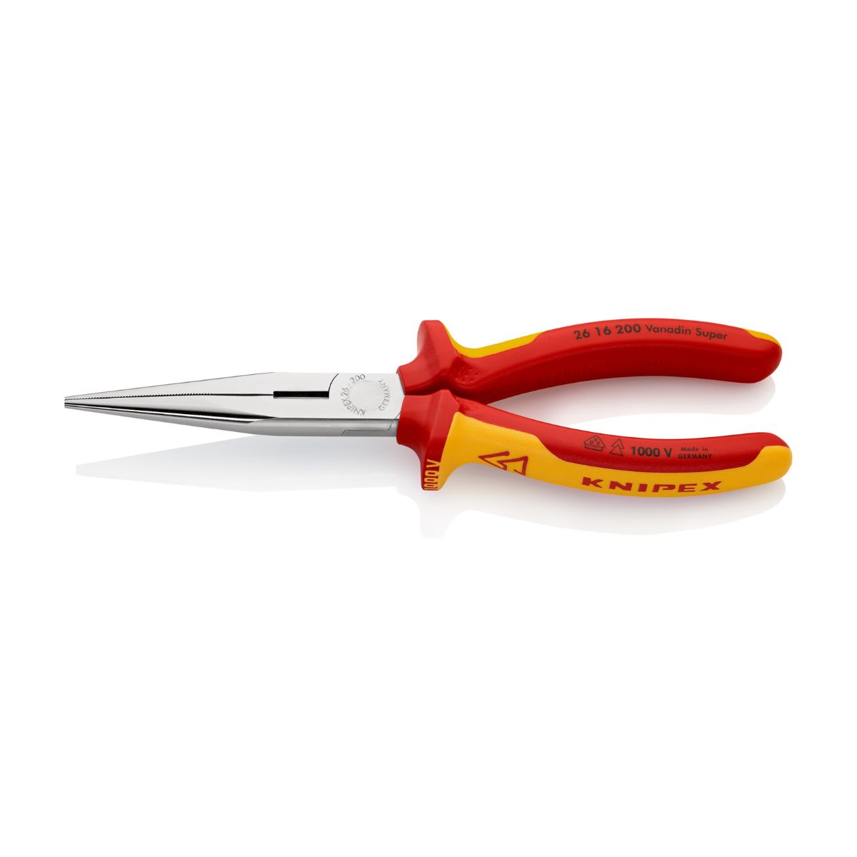 Boca larga semirredonda de 73 mm del Knipex 26 16 200
