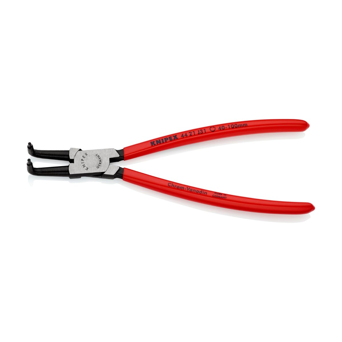 Alicate Knipex 44 21 J31 con puntas acodadas a 90 grados