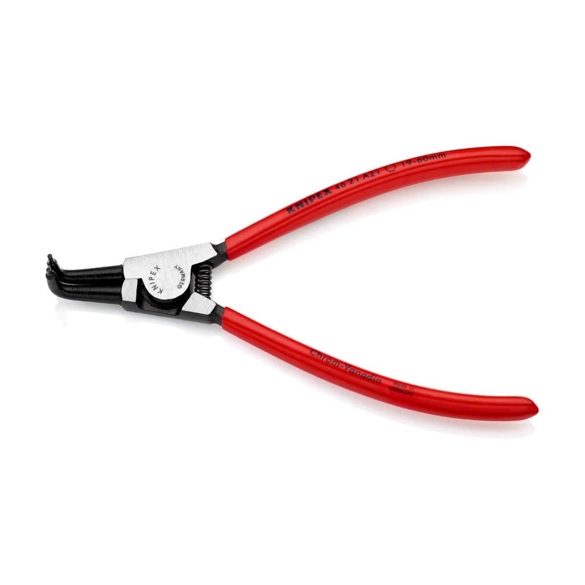 Alicate Knipex 46 21 A21 con puntas antideslizantes acodadas a 90 grados