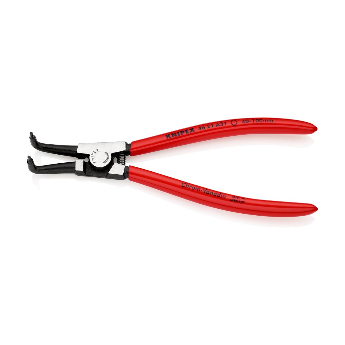 Knipex 46 21 A31 para circlips exteriores en ejes de Ø 40 a 100 mm
