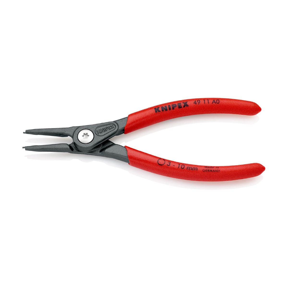 Alicate Knipex 49 11 A0 con puntas rectas de cuerda de piano