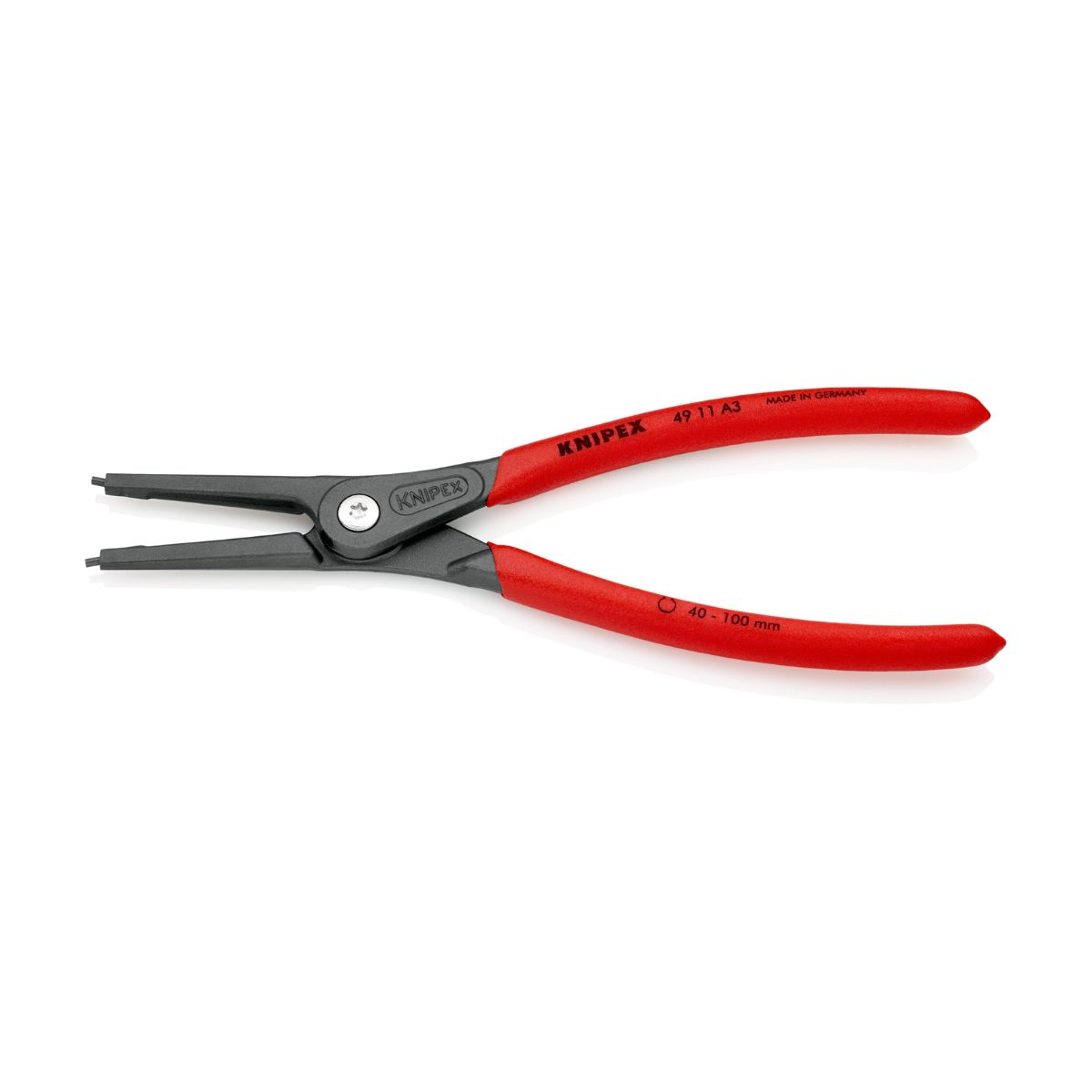 Alicate Knipex 49 11 A3 con puntas rectas de cuerda de piano de 2,3 mm