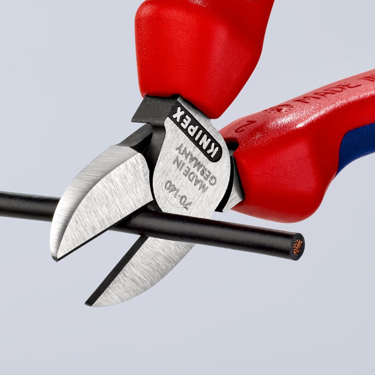Knipex 70 02 180 alicate de corte diagonal con mangos bicomponentes de 180 mm