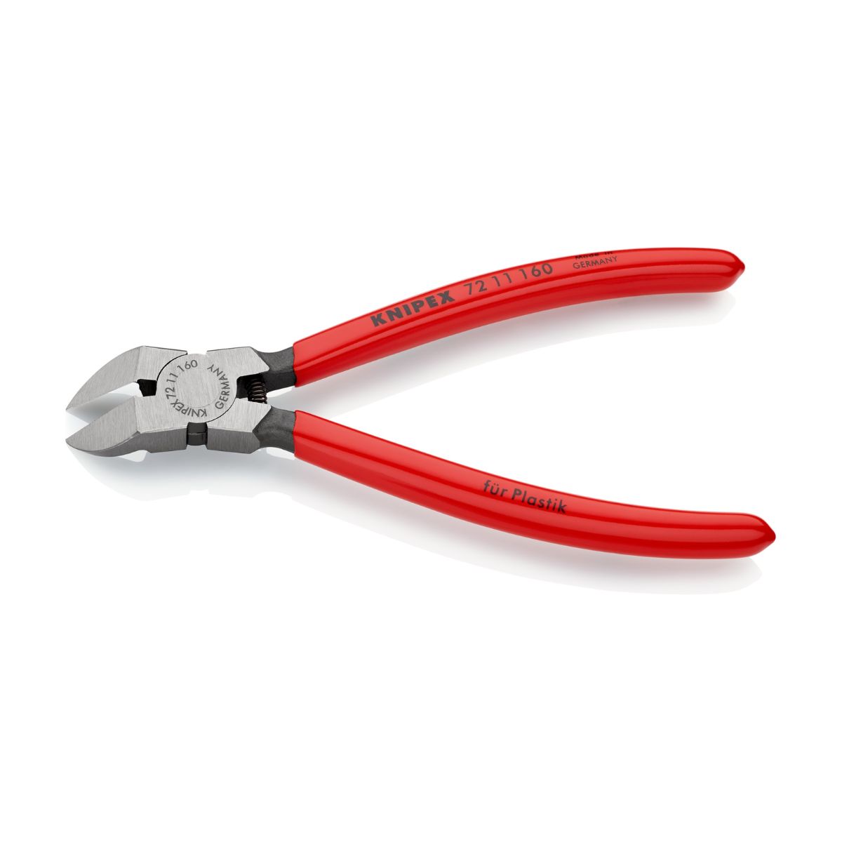 Alicate Knipex 72 11 160 de 160 mm con cabeza pulida y mangos recubiertos