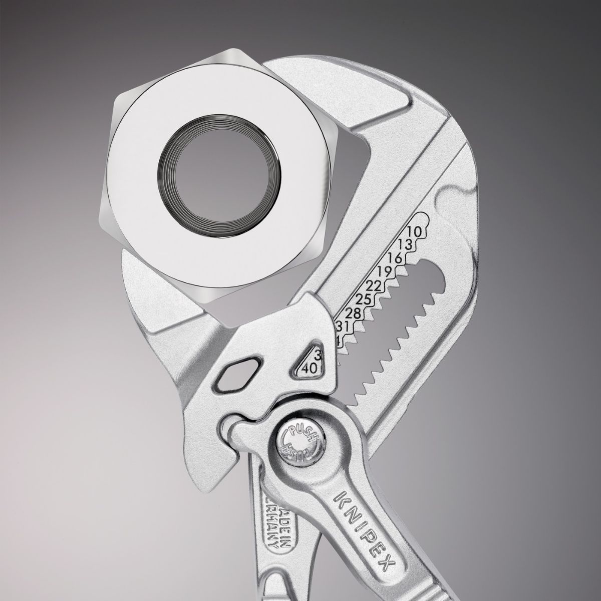Mordazas paralelas lisas Knipex 86 03 250 para tuercas y racores