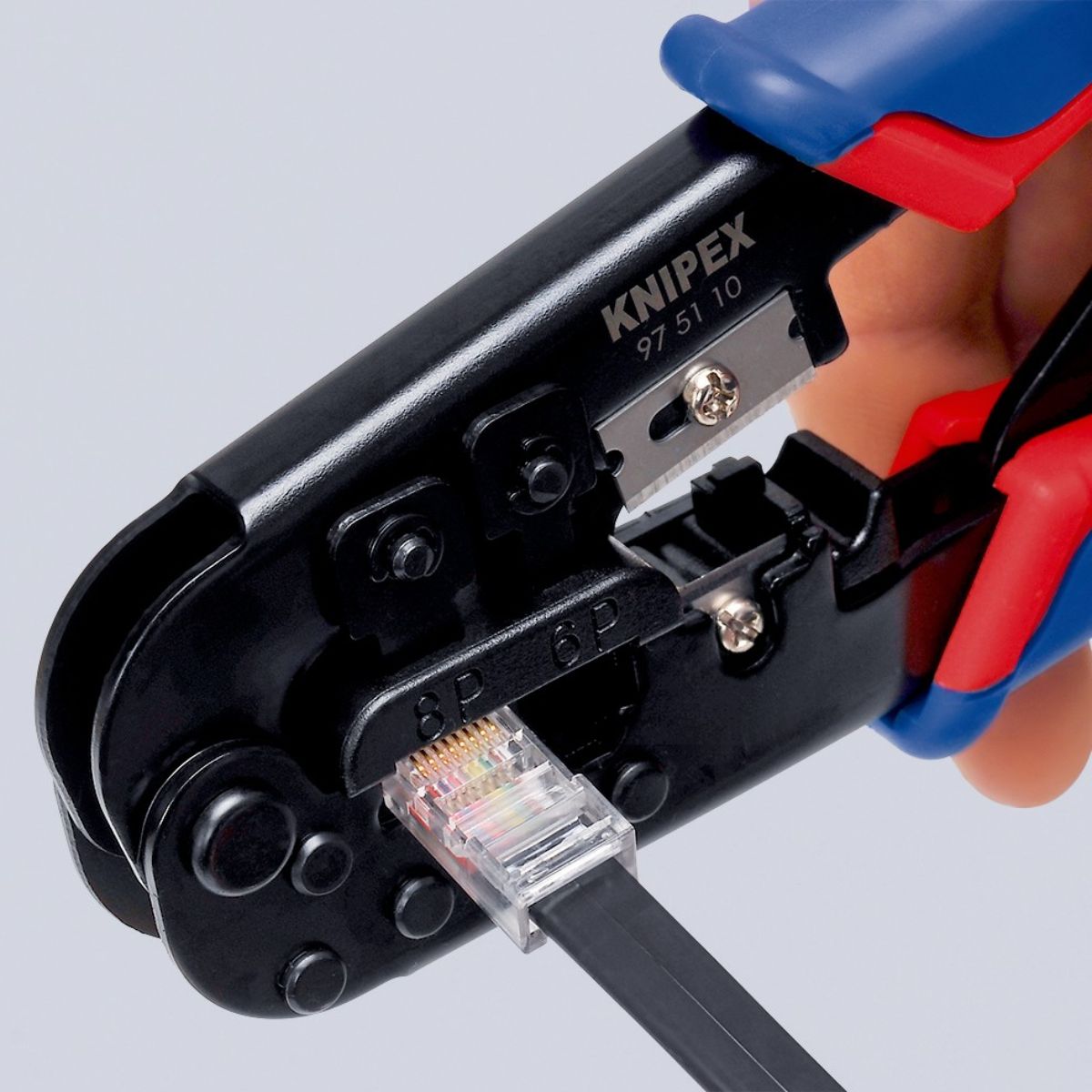 Crimpadora Knipex 97 51 10 con guillotina y pelacables integrado