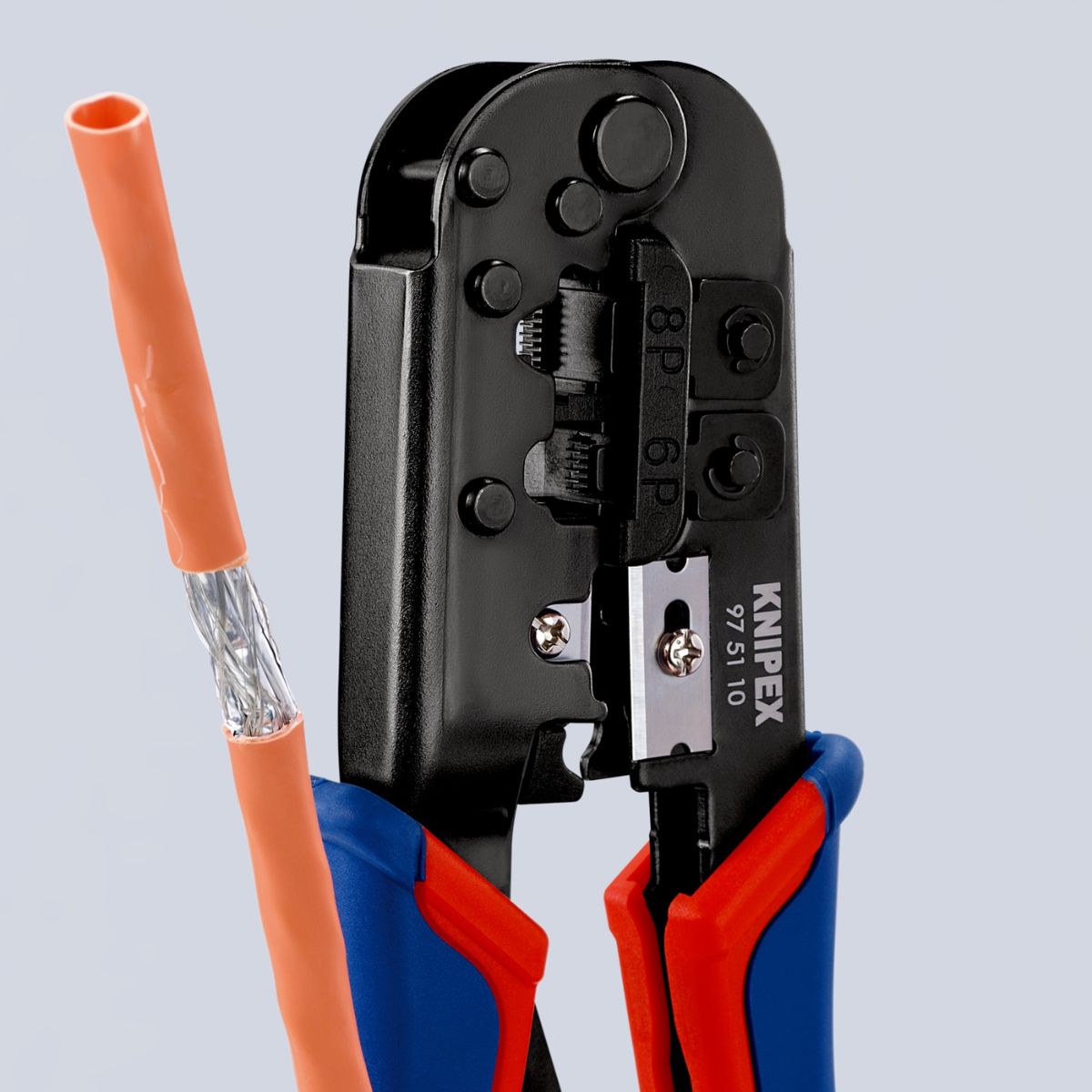 Perfil de crimpado Western Knipex 97 51 10 para conectores RJ