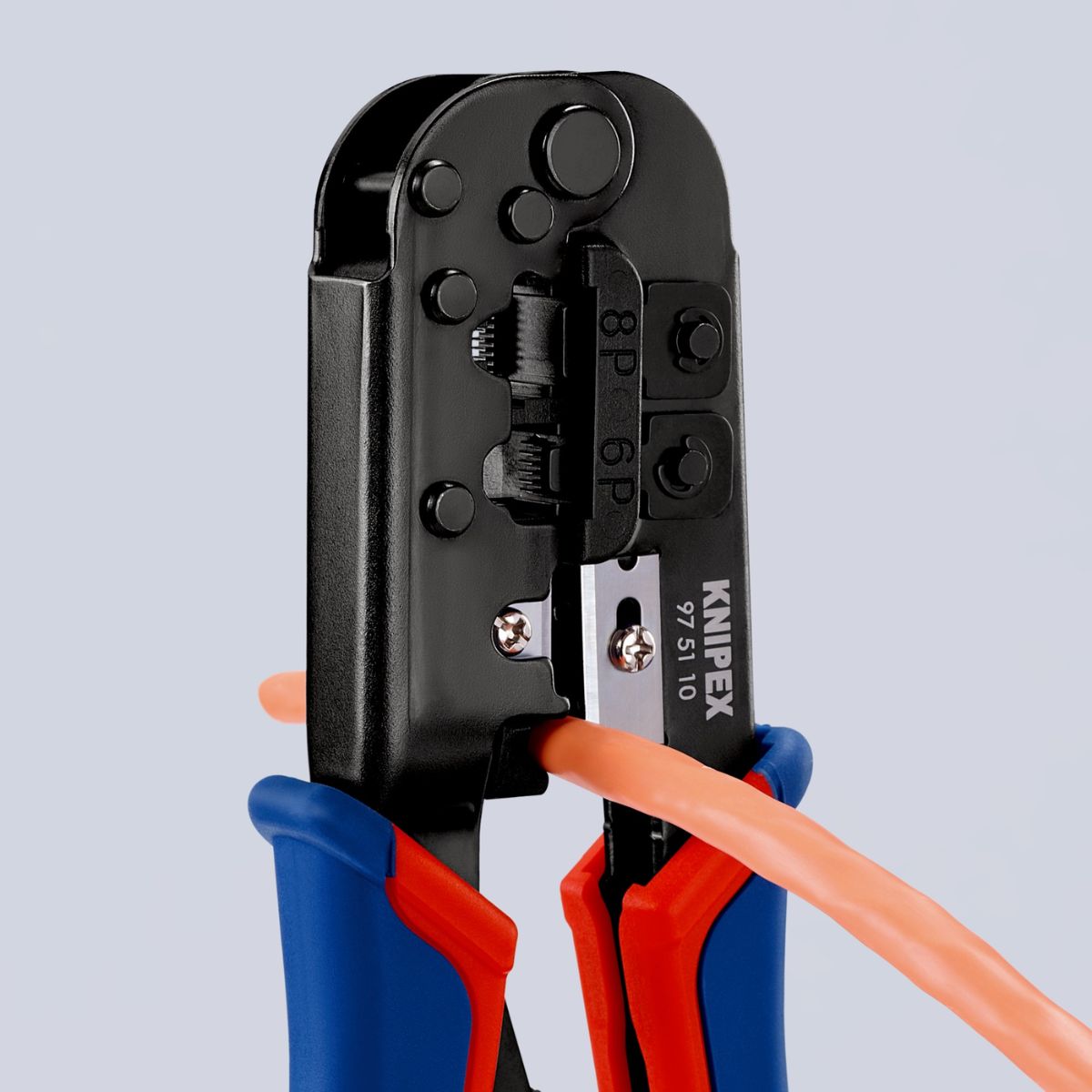 Perfil de crimpado Western Knipex 97 51 10 para conectores RJ