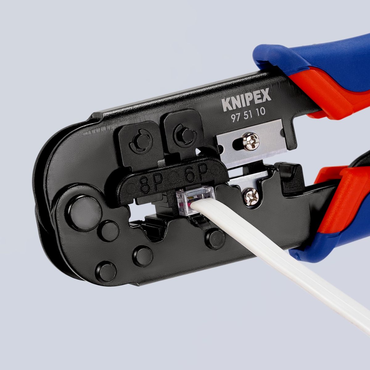 Perfil de crimpado Western Knipex 97 51 10 para conectores RJ