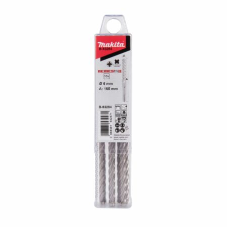 Makita B-63264 brocas SDS-PLUS Némesis II 6x165 mm para hormigón, paquete de 10 unidades