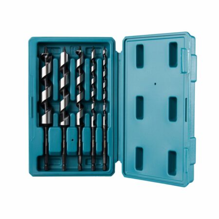 Makita D-75677 juego de brocas de barrena para madera con estuche, 5 unidades de 200mm
