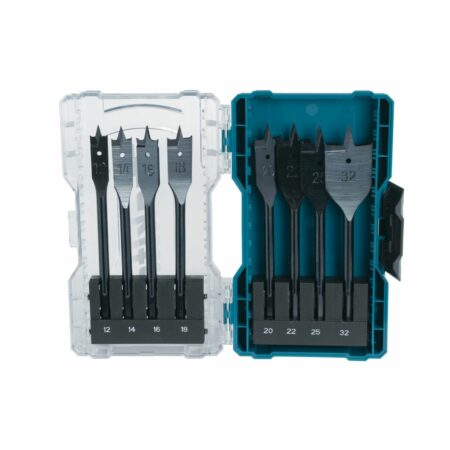 Makita E-08698 juego de brocas planas para madera 8 piezas Ø12–32 mm en estuche