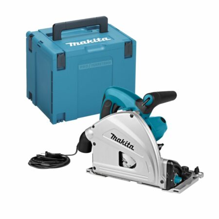 Makita SP6000 sierra de incisión 1.300 W con disco de 165 mm para cortes precisos con carril guía