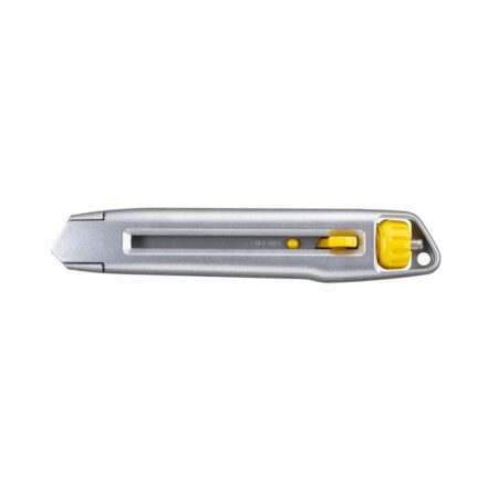 Cúter Stanley 0-10-018 Interlock de 18 mm con cuerpo metálico y diseño ergonómico