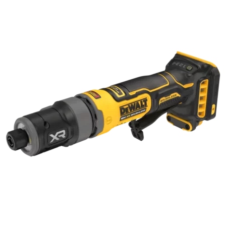 Amoladora recta DeWalt DCG420N-XJ XR 18 V, vista en perspectiva.