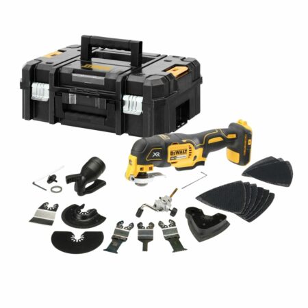 Multiherramienta oscilante Dewalt DCS355NT 18V XR con motor sin escobillas y maletín TSTAK, sin batería ni cargador.