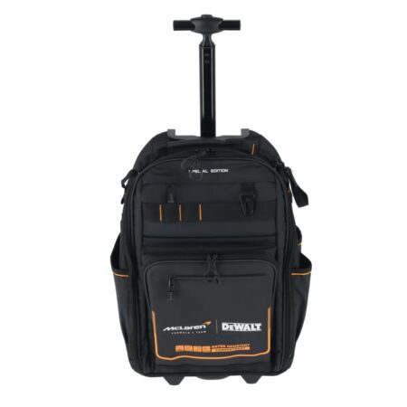 Mochila con ruedas DeWalt DWST60101-9 Edición McLaren con asa telescópica extendida y logotipos oficiales