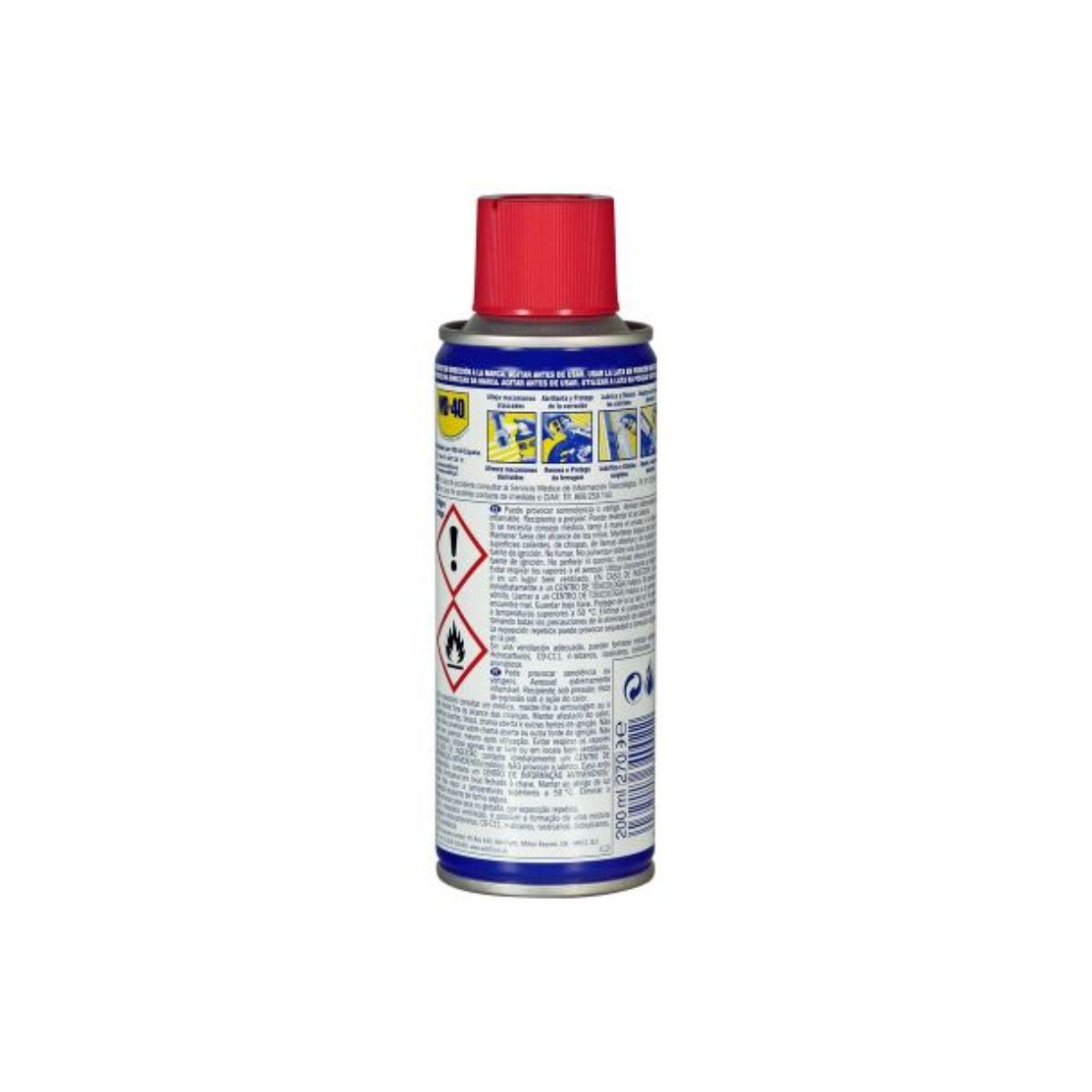 Spray WD-40 Multiusos 200 ml para bisagras cerraduras y herramientas